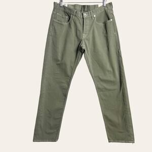 Eleventy Men's Khaki Olive Green Slim Straight Mid Rise Jeans Size 33 NWT